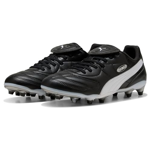 PUMA Unisex King Liga FG/AG Soccer Shoe, Black White Silver, 44.5 EU von PUMA