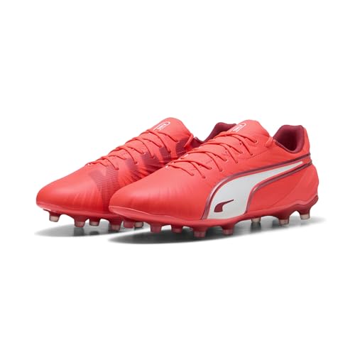 PUMA Unisex King Match FG/AG Fussballschuh, Glowing RED White-RED FIRE, 40 EU von PUMA