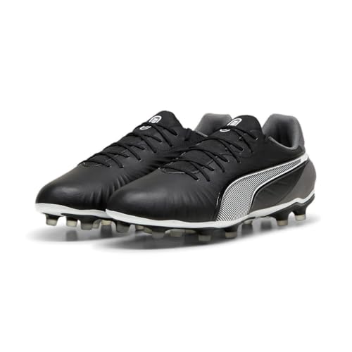 PUMA Unisex King Match FG/AG Soccer Shoe, White-Bluemazing-Flat Light Gray, 44.5 EU von PUMA