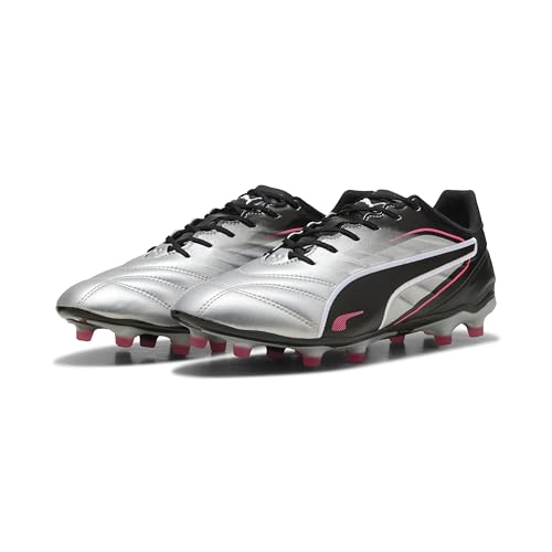 PUMA Unisex King PRO FG/AG Fussballschuh, Silver Black-Sun Struck White, 47 EU von PUMA