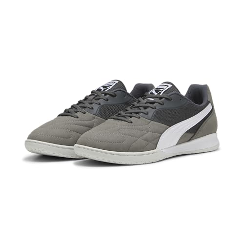 PUMA Unisex King TOP IT Soccer Shoe, Shadow Gray White-Glacial Gray, 41 EU von PUMA