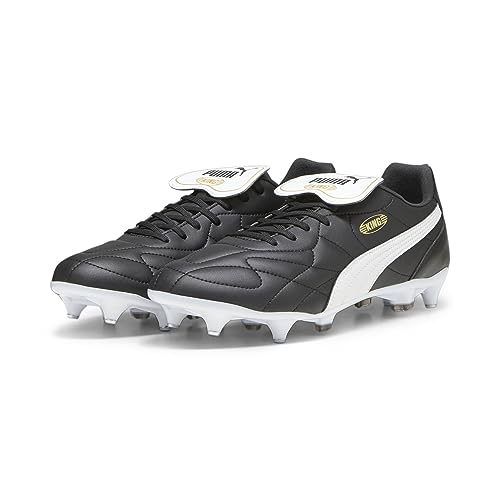 PUMA Unisex King Top Mxsg Fußballschuhe, Puma Black Puma White Puma Gold, 44 EU von PUMA