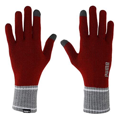 PUMA Unisex Knit Gloves Handschuhe, Intense Red-Mittelu, M-L von PUMA