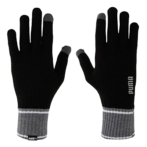 PUMA Unisex Knit Gloves Handschuhe, Schwarz, dunkel G, M-L von PUMA