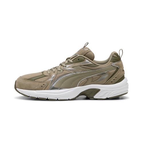 PUMA Unisex MILENIO TECH Suede Sneaker, Velvet Moss Aged Silver, 44.5 EU von PUMA