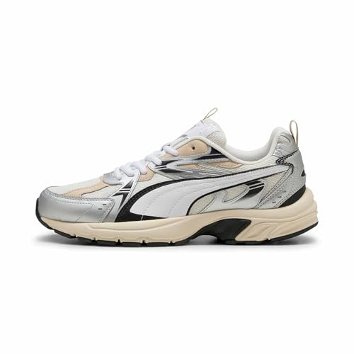 PUMA Milenio Tech Sneaker für Damen und Herren, Warmweiß PUMA Weiß PUMA Silber, 43 EU PUMA Milenio Tech Sneaker für Damen und Herren, Warmweiß PUMA Weiß PUMA Silber, 43 EU von PUMA