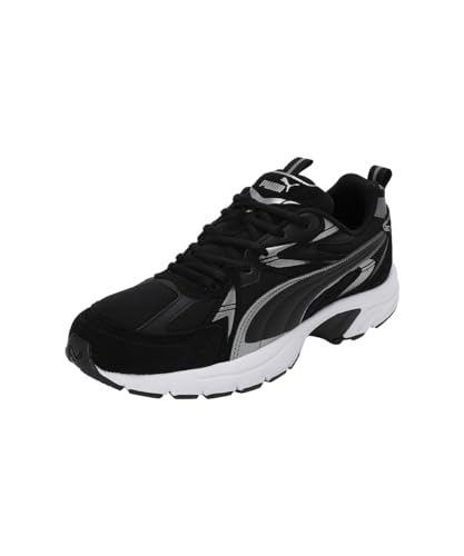 PUMA Unisex Milenio Tech Suede Sneaker, Black Aged Silver-Cool Dark Gray, 44.5 EU von PUMA