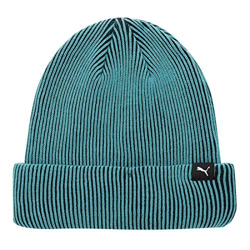 PUMA Unisex Mütze - MAPF1 Classic Cuff Beanie, Mercedes AMG Türkis/Schwarz One Size von PUMA