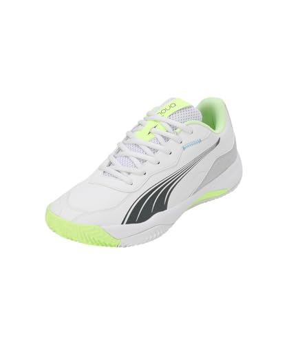 PUMA Unisex NOVA Smash Tennis Shoe, White-Luminous Blue-Fizzy Apple-Shadow Gray, 44.5 EU von PUMA