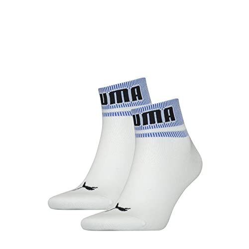 PUMA Unisex New Heritage Quarter Hosiery, White Benjamin Blue, 43/46 von PUMA