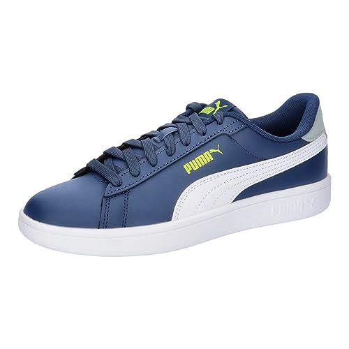 PUMA Unisex Kinder Puma Smash 3.0 L Jr Sneaker, Persian Blue Puma White Lime Smash Cool Mid Gray, 36 EU von PUMA