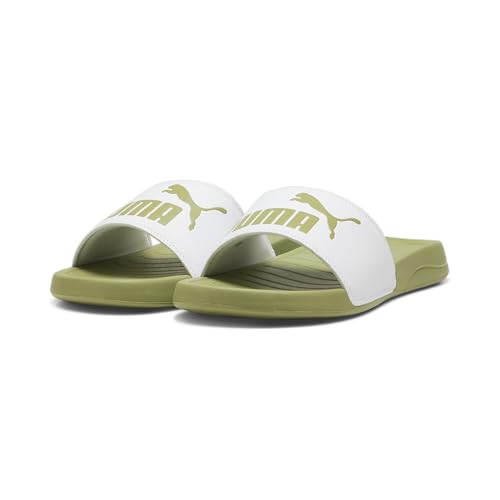 PUMA Unisex Popcat 20 Slide Sandal, White-Calming Green, 40.5 EU von PUMA