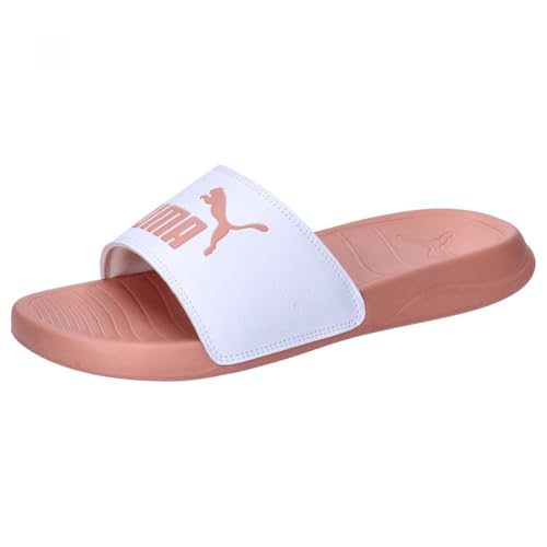 PUMA Unisex Popcat 20 Slide Sandal, White-Deeva Peach, 46 EU von PUMA