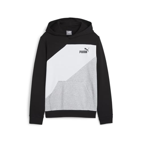 PUMA Unisex Power Colorblock Hoodie Tr B Schweiß, Schwarz, 164 von PUMA