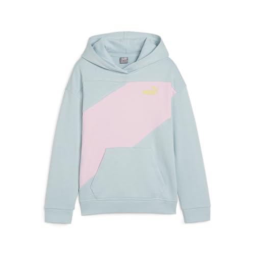 PUMA Unisex Power Colorblock Hoodie Tr G Schweiß, Türkis Surf, 128 von PUMA