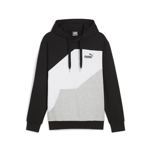 PUMA Unisex Power Colorblock Hoodie Tr Schweiß, Schwarz, XL von PUMA