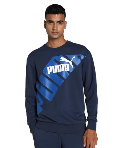 PUMA Unisex Power Graphic Crew Tr Schweiß, Club Navy, M von PUMA