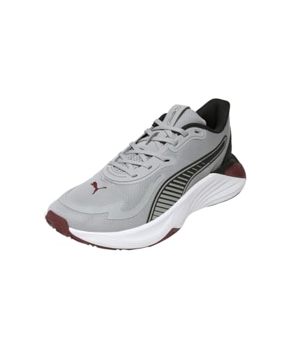 PUMA Erwachsene PWR Hybrid Trainingsschuhe 48, Gray Echo Ruby Shimmer Black Red von PUMA