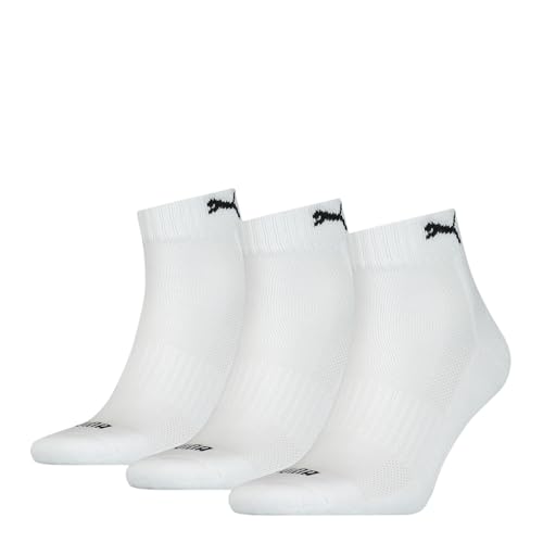 Puma Unisex Quarter Socken, Weiß, 43/46 (3er Pack) von PUMA