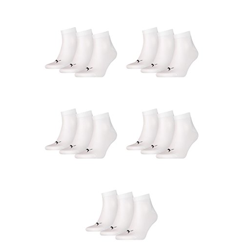 PUMA Unisex Quarter Socken Sportsocken 15er Pack white 300-39/42 von PUMA