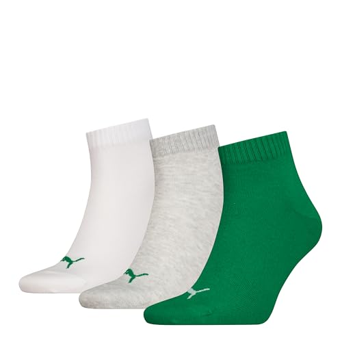 Puma Unisex Quarter Socken, Grün, 39/42 (3er Pack) von PUMA