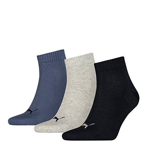 PUMA Unisex Quarters Socken Sportsocken 6er Pack (navy-grey-blue / navy-grey-blue, 39-42) von PUMA