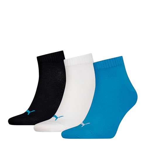 Puma Unisex Quarter Socken, Blau, 47/49 (3er Pack) von PUMA