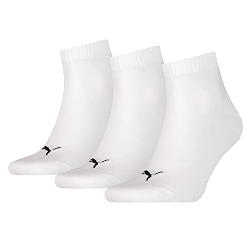 Puma Unisex Quarter Socken, Weiß, 35/38 (3er Pack) von PUMA