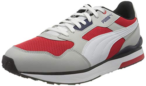 PUMA Unisex R78 Futr Sneaker, Gray Violet Puma White High Risk Red, 45 EU von PUMA