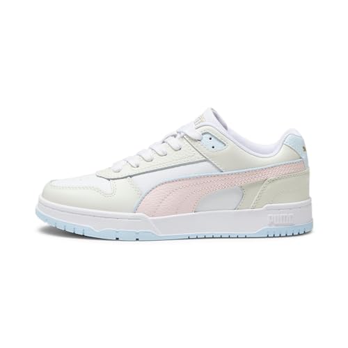 PUMA Unisex RBD GAME LOW Low-Top Trainers, PUMA WHITE-FROSTY PINK-VAPOR GRAY-ICY BLUE-PUMA GOLD, 36 EU von PUMA