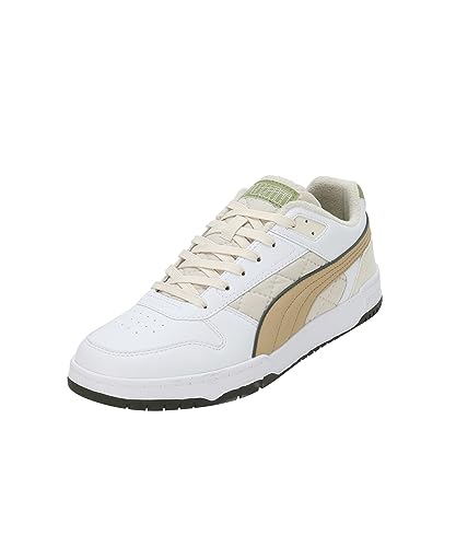 PUMA Unisex Rbd Game Low Van Life Sneaker, White Sand Dune Alpine Snow Myrtle Kiwi Green, 42.5 EU von PUMA