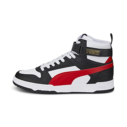 PUMA Unisex RBD Game Sneaker, White-HIGH Risk RED Black Team Gold, 42.5 EU von PUMA