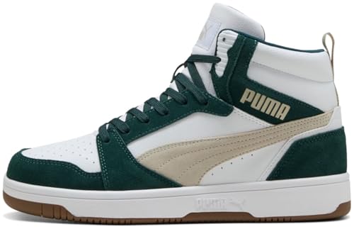 PUMA Unisex Rebound V6 Sd Sneaker, White Desert Dust Green Terrain, 37 EU von PUMA