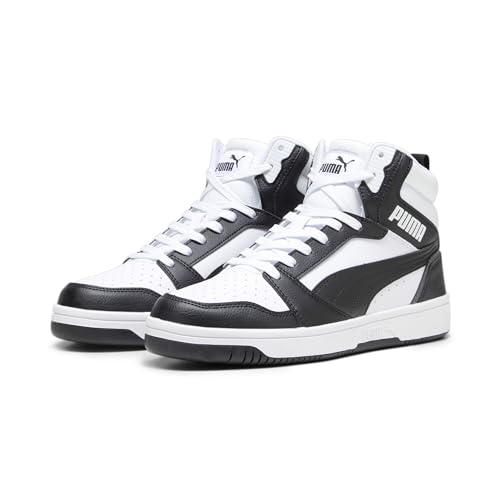 PUMA Unisex Rebound V6 Turnschuhe, Puma White Puma Black Shadow Gray Puma White, 39 EU von PUMA