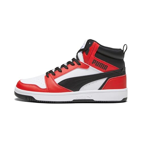 PUMA Unisex Rebound V6 Turnschuhe, Puma White Puma Black For All Time Red, 44 EU von PUMA