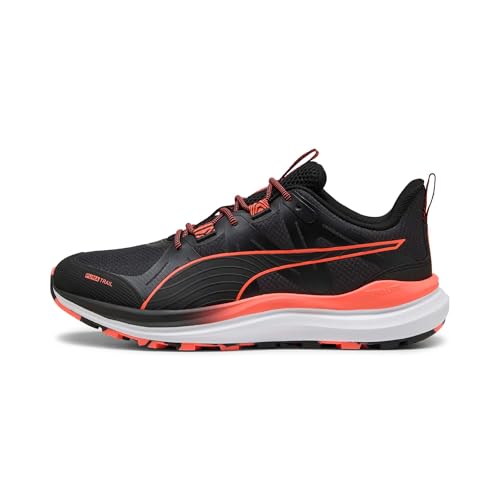 PUMA Unisex Reflect LITE Trail Straßen-Laufschuh, Black-Glowing RED, 37.5 EU von PUMA