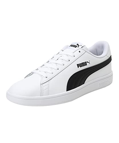 PUMA Unisex Puma Smash v2 L Low-Top, Puma White-Puma Black, 48.5 EU von PUMA
