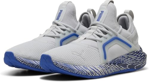 PUMA Unisex SOFTRIDE ENZO 5 BIOTIC WRAP Straßen-Laufschuh, COOL Light Gray-Vivid Blue Navy, 42 EU von PUMA