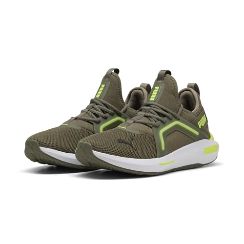 PUMA Unisex SOFTRIDE ENZO 5 Straßen-Laufschuh, Loden Green-Yellow ALERT, 47 EU von PUMA