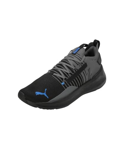 PUMA Unisex Softride Symmetry Fuzion Road Running Shoe, Black-Cool Dark Gray Team Royal, 37.5 EU von PUMA