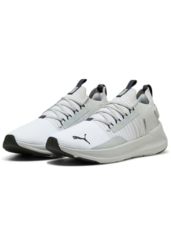 PUMA Unisex SOFTRIDE Symmetry FUZION Straßen-Laufschuh, White-COOL Light Gray Navy, 37.5 EU von PUMA