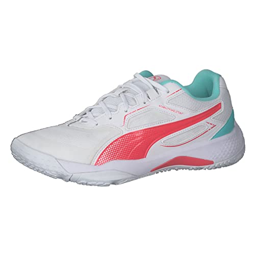 PUMA Unisex Solarstrike Leichtathletik-Schuh, White-Sunblaze-Elektro Aqua, 42.5 EU von PUMA