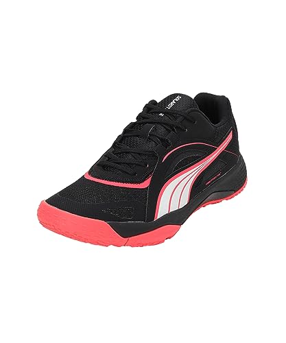 Puma Unisex Adults Solarstrike Ii Indoor Court Shoes, Puma Black-Fire Orchid-Puma White, 38.5 EU von PUMA