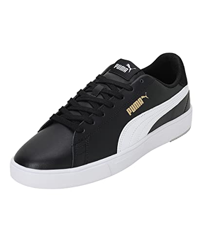 PUMA Unisex Serve Pro Lite Sneaker, Black White Team Gold, 42.5 EU von PUMA