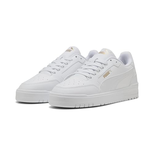 PUMA Unisex Shuffle Downtown Sneaker, Weiß Weiß Gold, 47 EU von PUMA