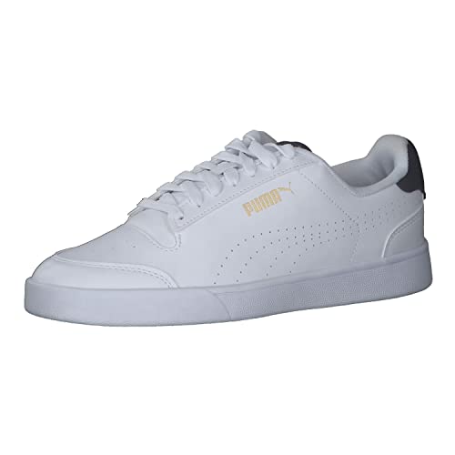 PUMA Unisex Shuffle Perf Niedrige Turnschuhe, Weiß White Team Gold/Peacoat, 38 EU von PUMA