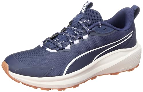 PUMA Unisex Skyrocket LITE Trail Straßen-Laufschuh, Navy-Feather Gray, 44.5 EU von PUMA