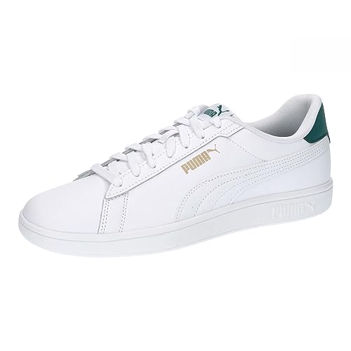 PUMA Unisex Smash 3.0 L Turnschuhe, Puma White Malachite Puma Gold, 37 EU von PUMA