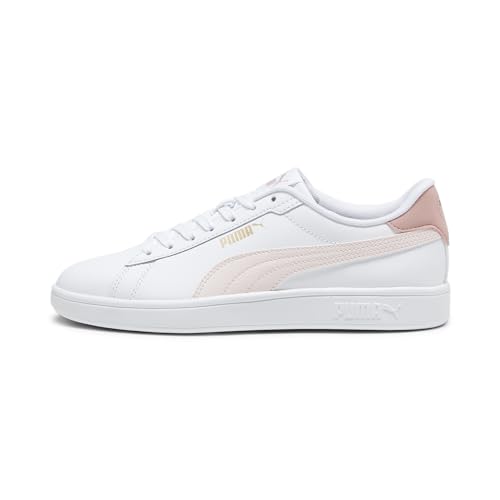 PUMA Unisex Smash 3.0 L Turnschuhe, Puma White Frosty Pink Puma Gold, 46 EU von PUMA