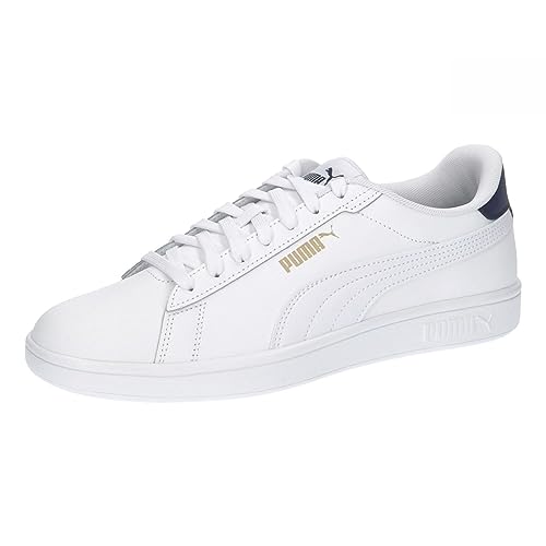 PUMA Unisex Smash 3.0 L Turnschuhe, Puma White Puma Navy Puma Gold, 37.5 EU von PUMA